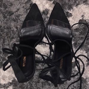 Black/clear heels